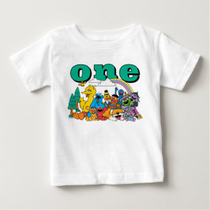 Sesame Street Characters First Birthday Baby T-Shi T-Shirt