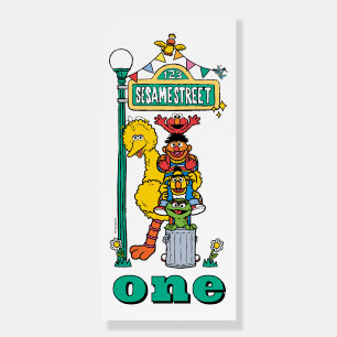 Sesame Street Characters First Birthday Foam Board