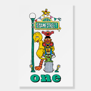Sesame Street Characters First Birthday Foam Board