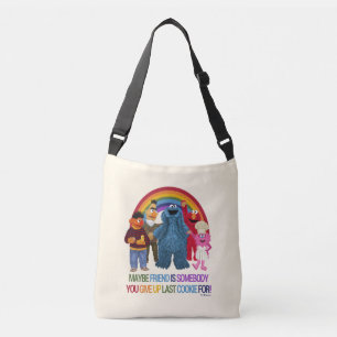 Sesame Street Characters Friends Quote Crossbody Bag