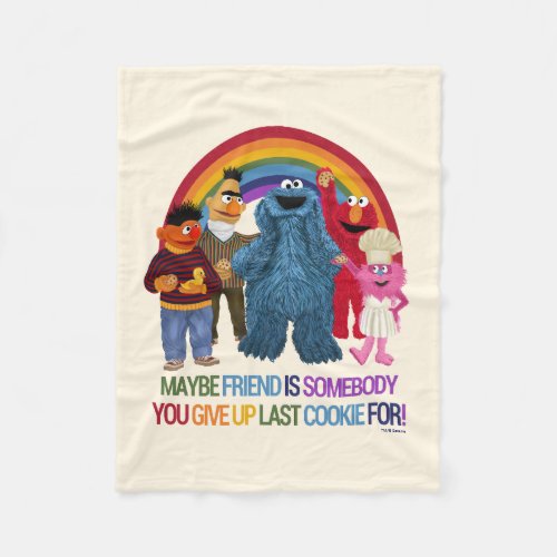 Sesame Street Characters  Friends Quote Fleece Blanket