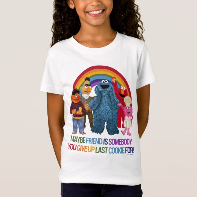 Sesame Street Characters | Friends Quote T-Shirt (Front)
