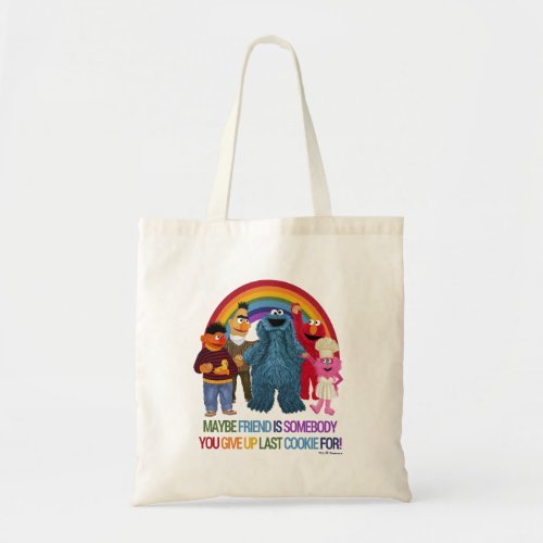 Sesame Street Characters  Friends Quote Tote Bag