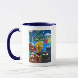 Sesame Street Characters Party Scene Mug