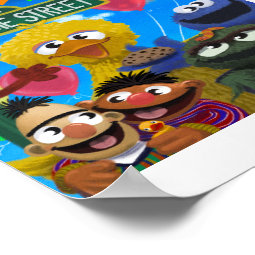 Sesame Street Characters | Party Scene Poster | Zazzle