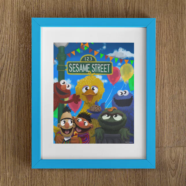 Sesame Street Characters | Party Scene Poster | Zazzle