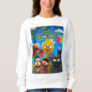 Sesame Street Characters   Party Scene Sweatshirt