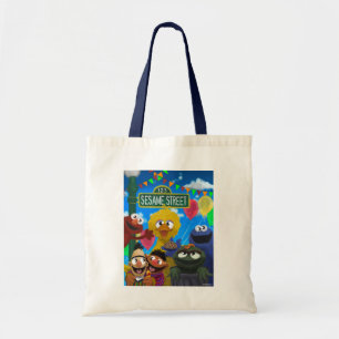 Sesame Street Characters Party Scene Tote Bag