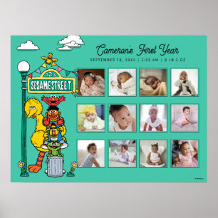 Sesame Street Characters & Street Sign