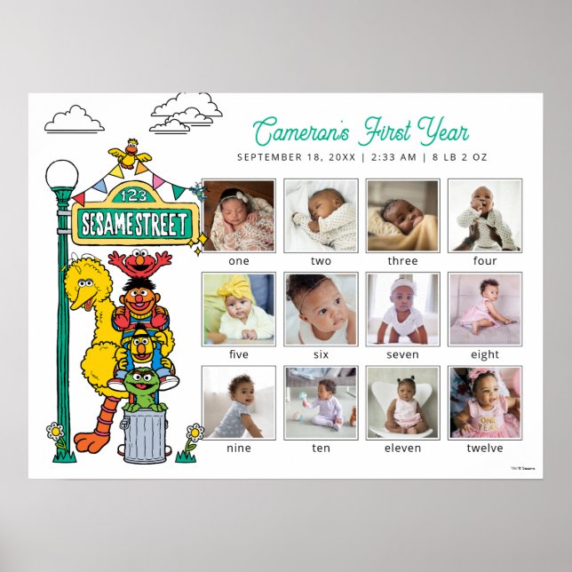 Sesame Street Characters & Street Sign (Front)