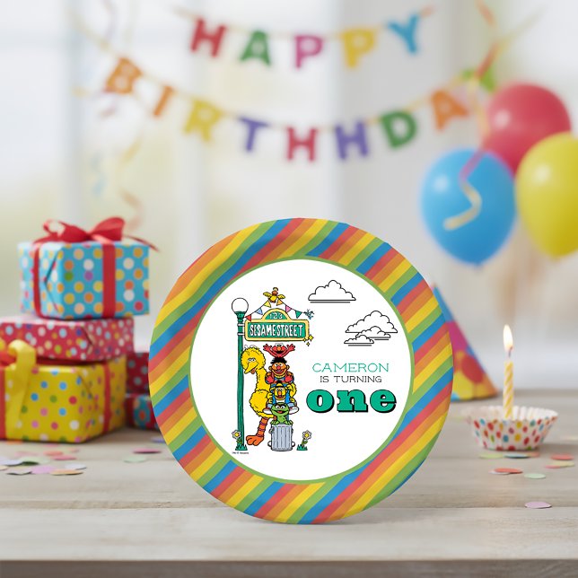 Sesame Street Characters & Street Sign Birthday Pa Paper Plates (Creator Uploaded)