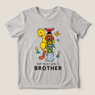 Sesame Street Characters & Street Sign Birthday Tr Tri-Blend Shirt