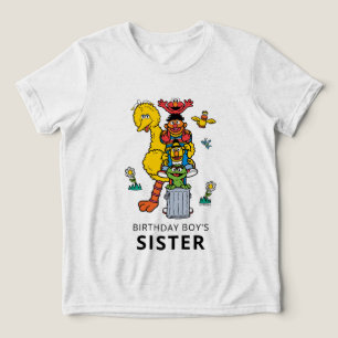 Sesame Street Characters & Street Sign Birthday Tr Tri-Blend Shirt
