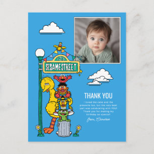 Sesame Street Characters & Street Sign Thank You P Postcard