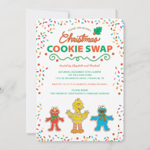 Sesame Street Christmas Cookie Swap Holiday Card