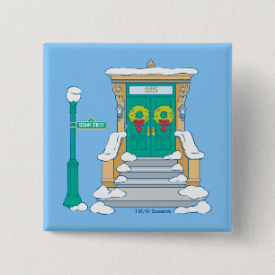 Sesame Street   Christmas Doorstep Button