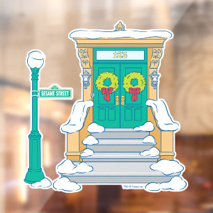 Sesame Street Christmas Doorstep Window Cling