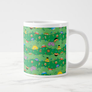 Sesame Street Christmas Lights Pattern Giant Coffee Mug