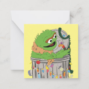 Sesame Street Christmas Oscar the Grouch Note Card