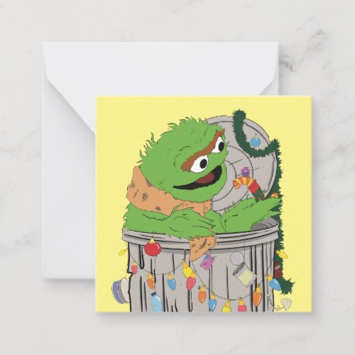 Sesame Street  Christmas Oscar the Grouch Note Card