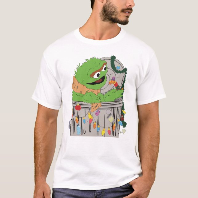 Sesame Street | Christmas Oscar the Grouch T-Shirt (Front)