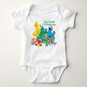 Sesame Street Christmas Pals First Christmas Baby Bodysuit