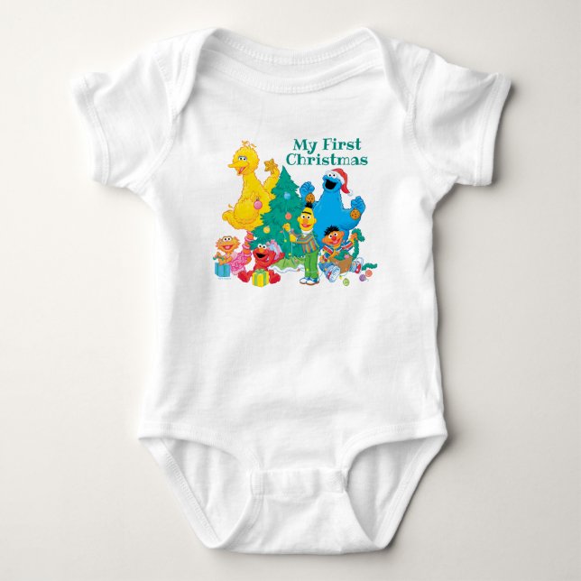 Sesame Street | Christmas Pals First Christmas Baby Bodysuit (Front)