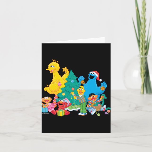 Sesame Street Christmas Pals T Shirt  Card (Front)