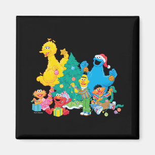 Sesame Street Christmas Pals T Shirt Magnet