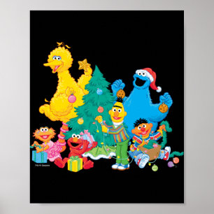 Sesame Street Christmas Pals T Shirt Poster