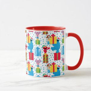 Sesame Street Christmas Presents Pattern Mug