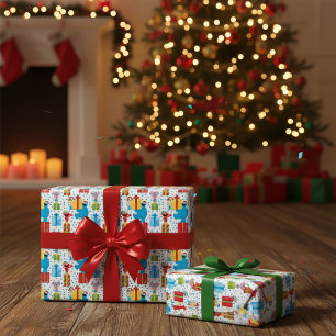 Sesame Street Christmas Presents Pattern Wrapping Paper