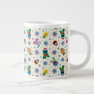 Sesame Street Christmas Snowflake Pattern Giant Coffee Mug