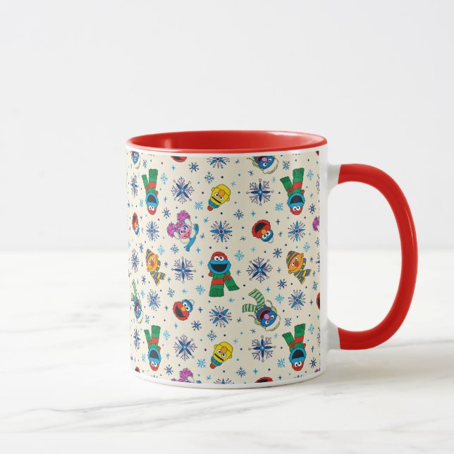 Sesame Street Christmas Snowflake Pattern Mug (Right)