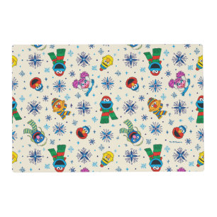 Sesame Street Christmas Snowflake Pattern Placemat