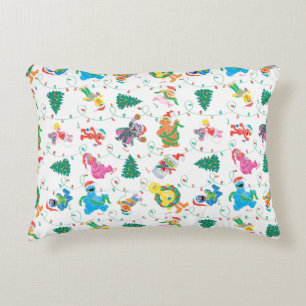 Sesame Street Christmas Tree Pattern Decorative Pillow