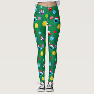 Sesame Street Christmas Tree Pattern Leggings