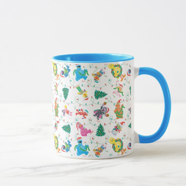 Sesame Street Christmas Tree Pattern Mug (Right)