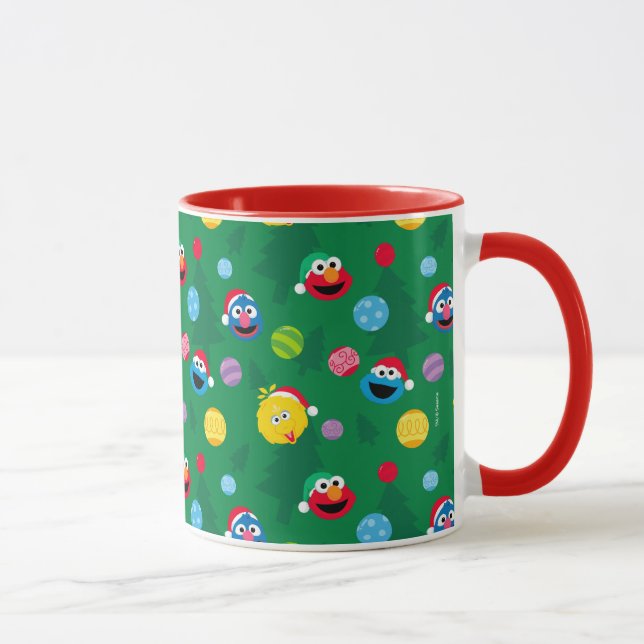 Sesame Street Christmas Tree Pattern Mug (Right)