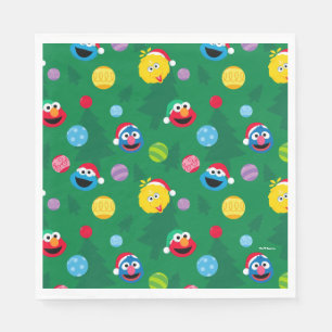 Sesame Street Christmas Tree Pattern Napkins