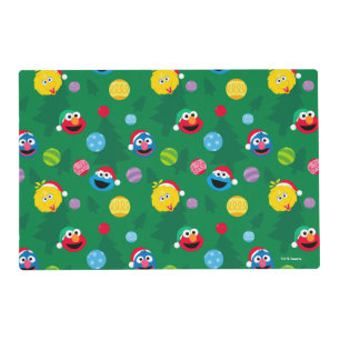 Sesame Street Christmas Tree Pattern Placemat