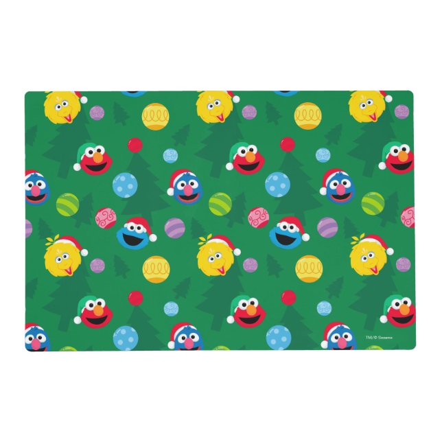 Sesame Street Christmas Tree Pattern Placemat (Front)