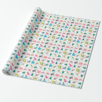 Sesame Street Christmas Tree Pattern Wrapping Paper