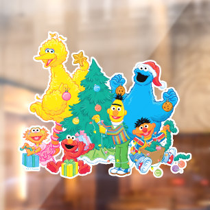 Sesame Street Christmas Window Cling
