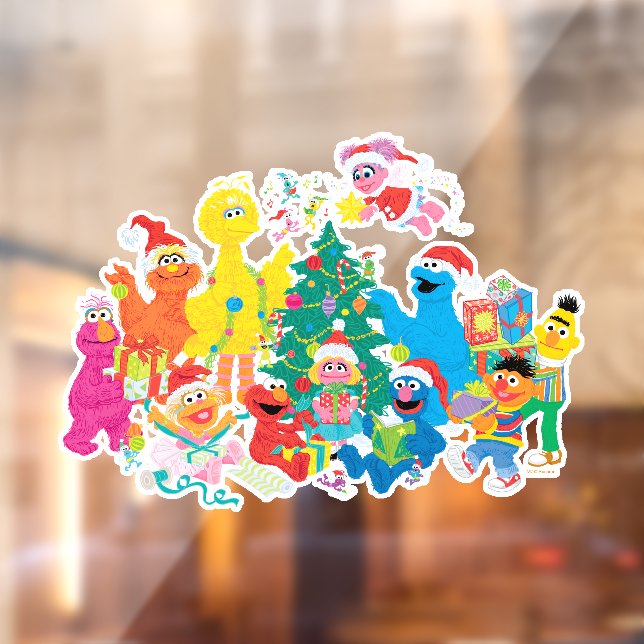 Sesame Street | Christmas with the Whole Gang Window Cling (Sheet 2)