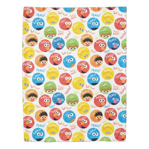 Sesame Street Circle Character Pattern Duvet Cover