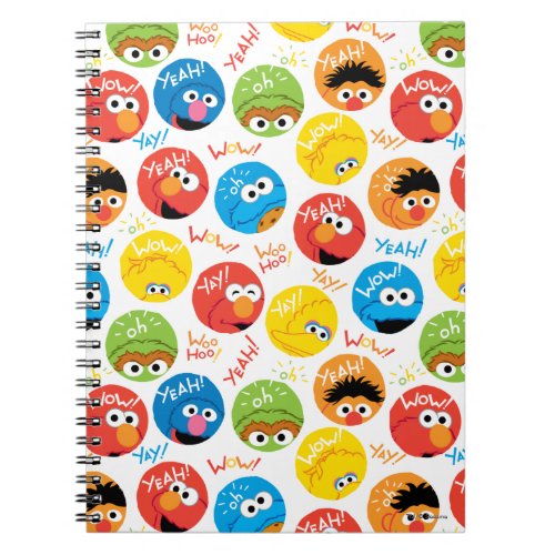 Sesame Street Circle Character Pattern Notebook