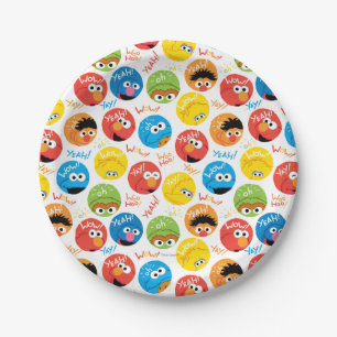 Sesame Street Circle Character Pattern Paper Plates