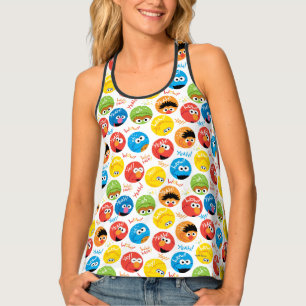 Sesame Street Circle Character Pattern Tank Top