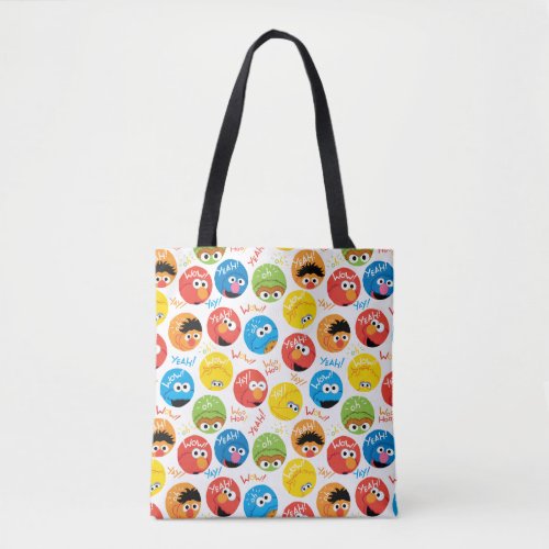 Sesame Street Circle Character Pattern Tote Bag